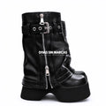BOTA PLATAFORMA POLAINA MODA