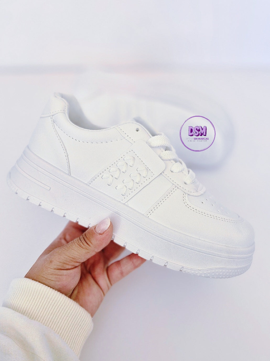 ZAPATILLA BLANCA TRENZADO