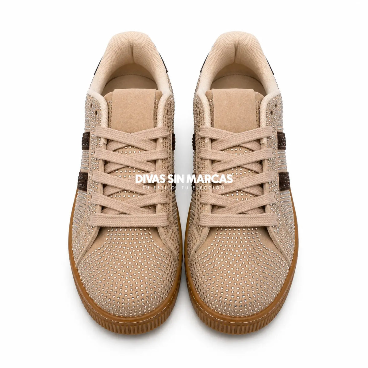 ZAPATILLA URBANA BRILLOS BEIGE