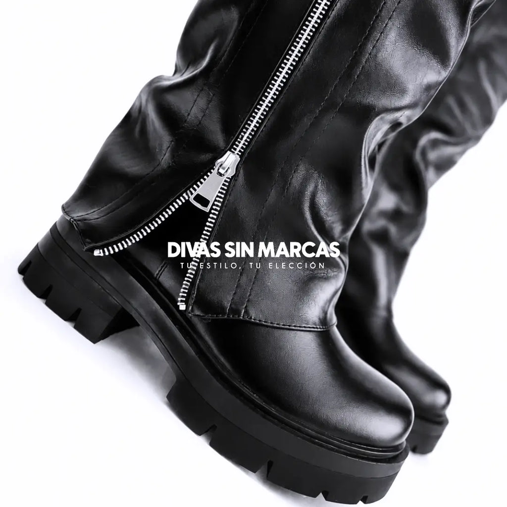 BOTA POLAINA LARGA MODA