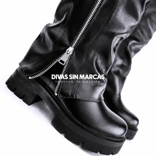 BOTA POLAINA LARGA MODA