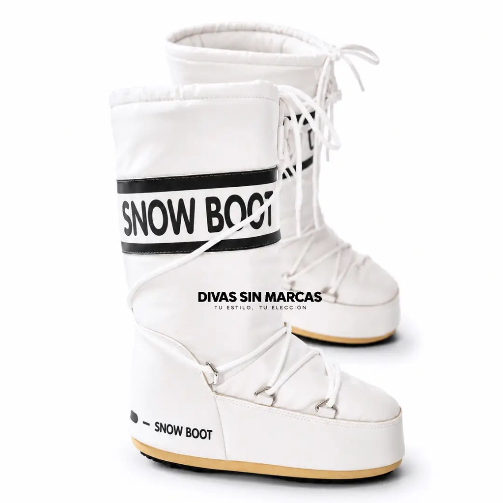 BOTA DE NIEVE MODA BLANCA