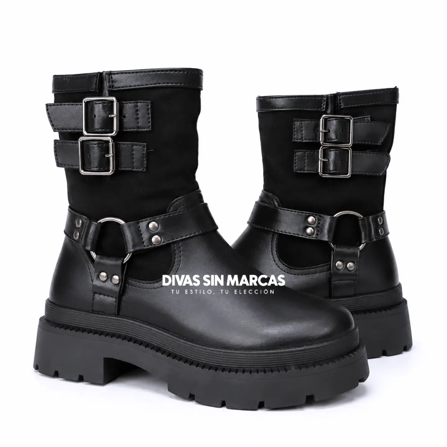 BOTIN HEBILLAS NEGRO