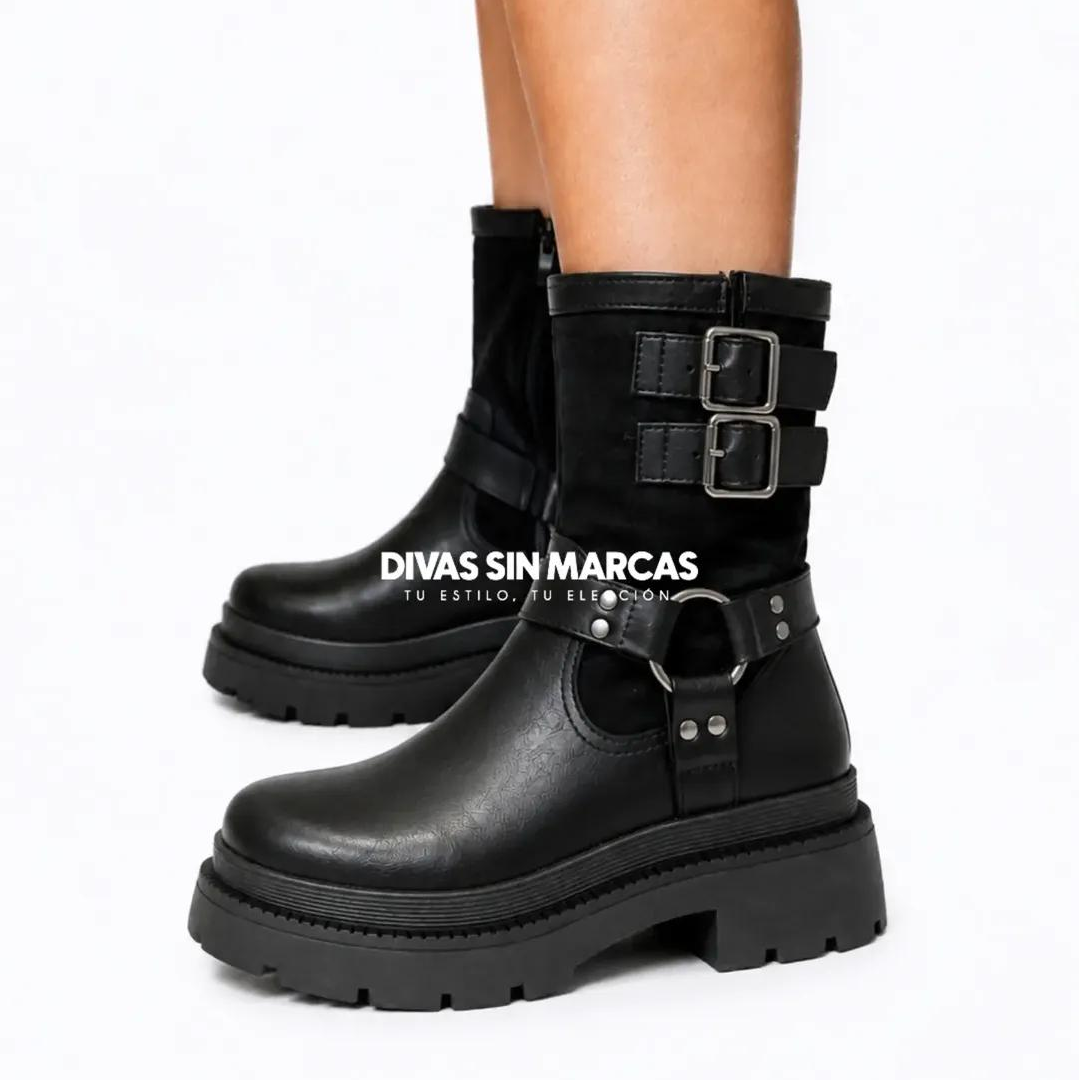 BOTIN HEBILLAS NEGRO