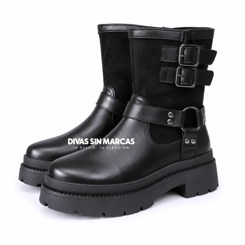 BOTIN HEBILLAS NEGRO