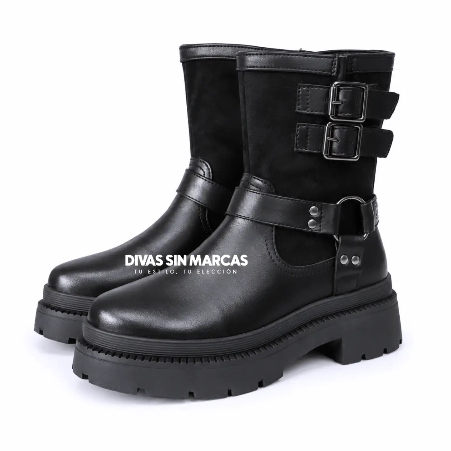 BOTIN HEBILLAS NEGRO