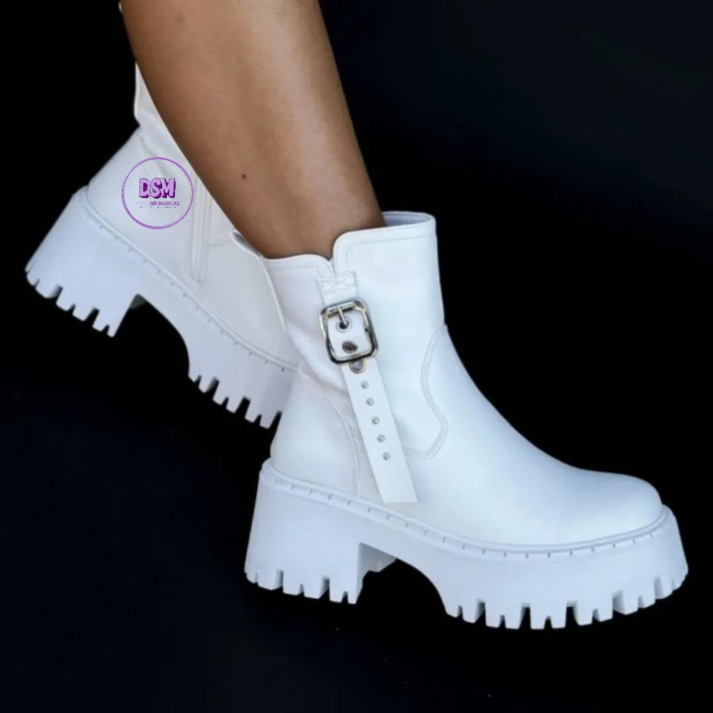 BOTIN BLANCO MODA