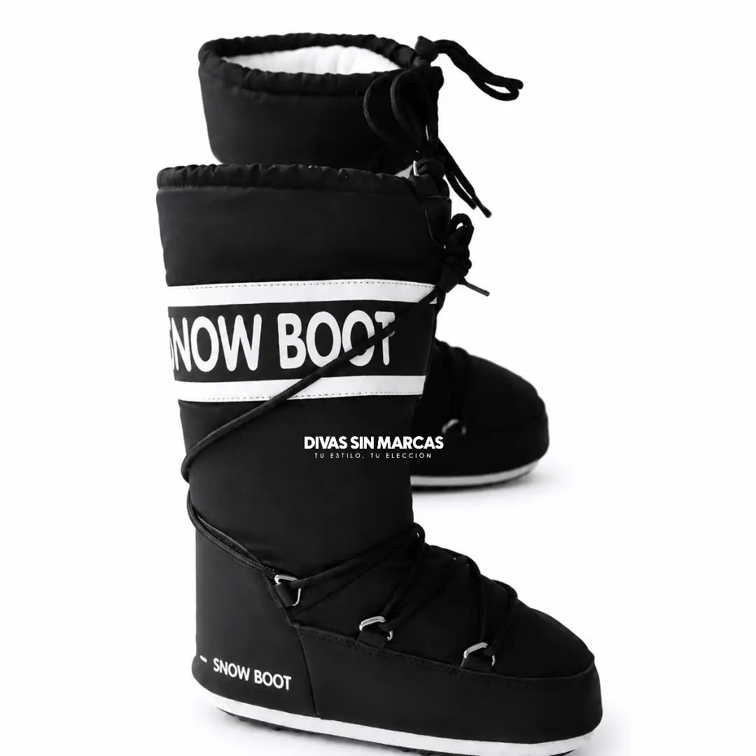 BOTA DE NIEVE MODA NEGRA