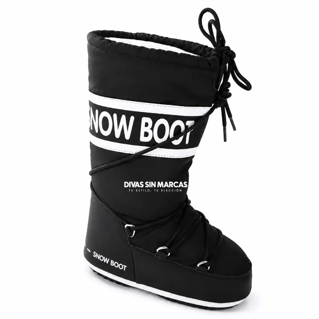 BOTA DE NIEVE MODA NEGRA