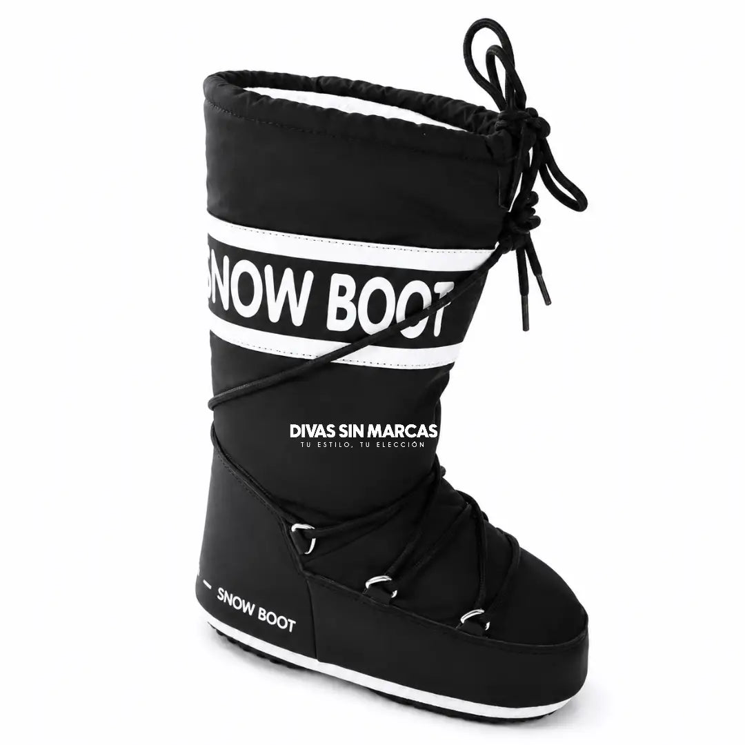 BOTA DE NIEVE MODA NEGRA