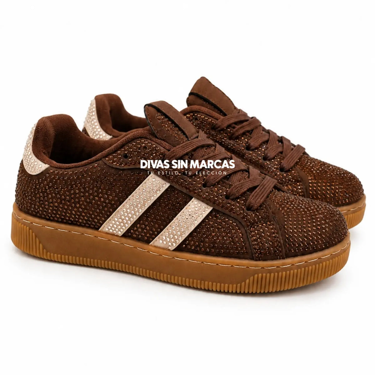 ZAPATILLA URBANA BRILLOS COFFEE