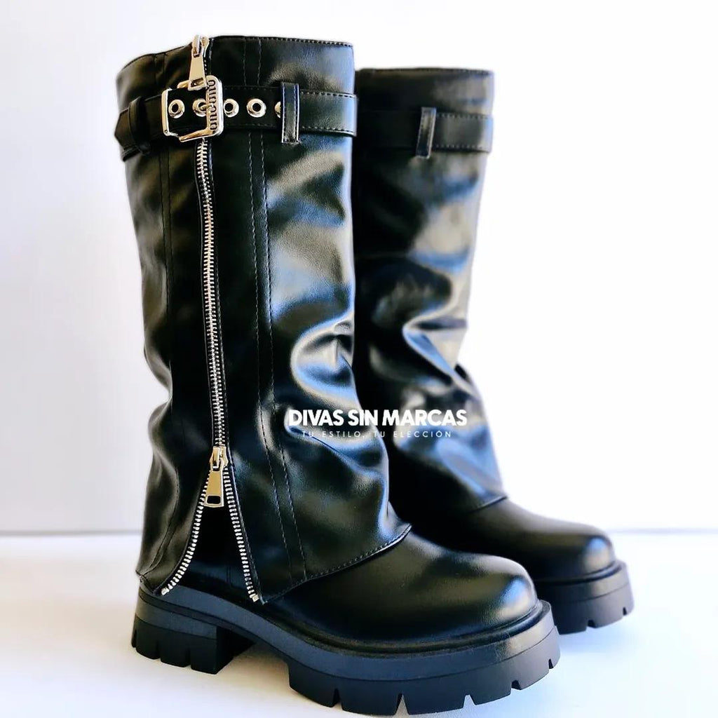 BOTA POLAINA LARGA MODA