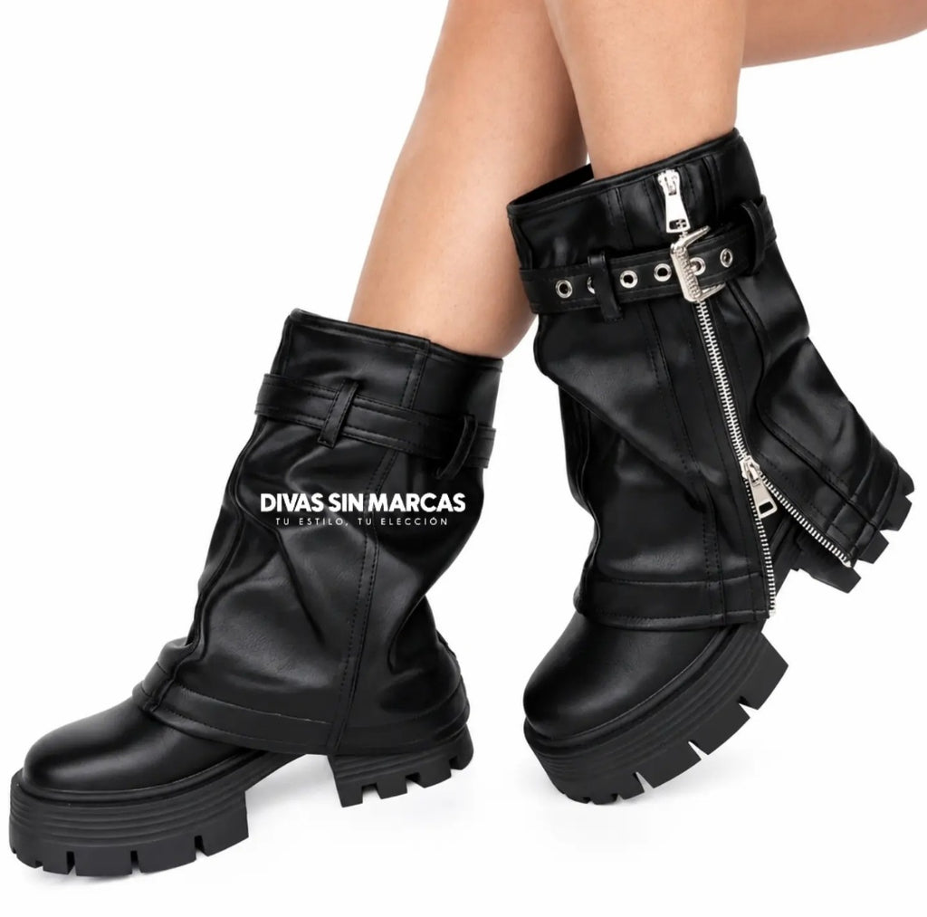 BOTA POLAINA BLACK HEBILLA
