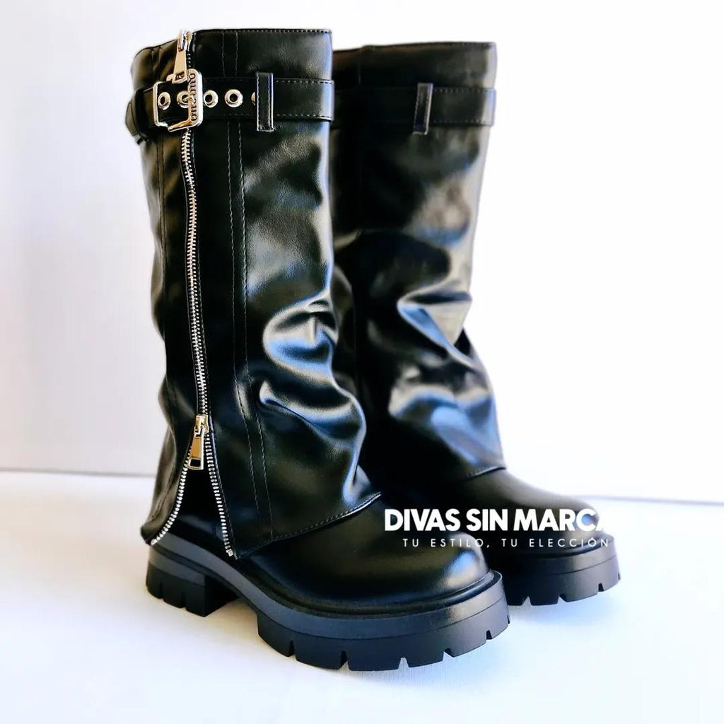 BOTA POLAINA LARGA MODA