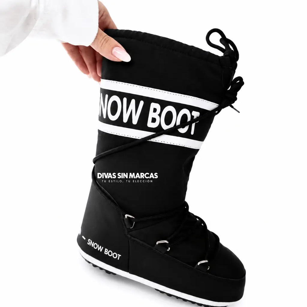 BOTA DE NIEVE MODA NEGRA