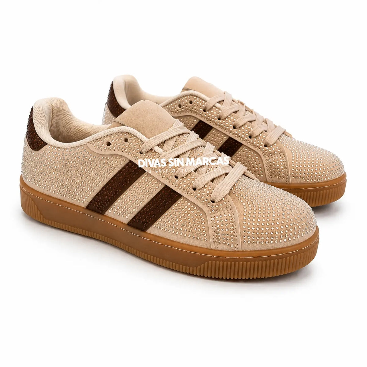 ZAPATILLA URBANA BRILLOS BEIGE