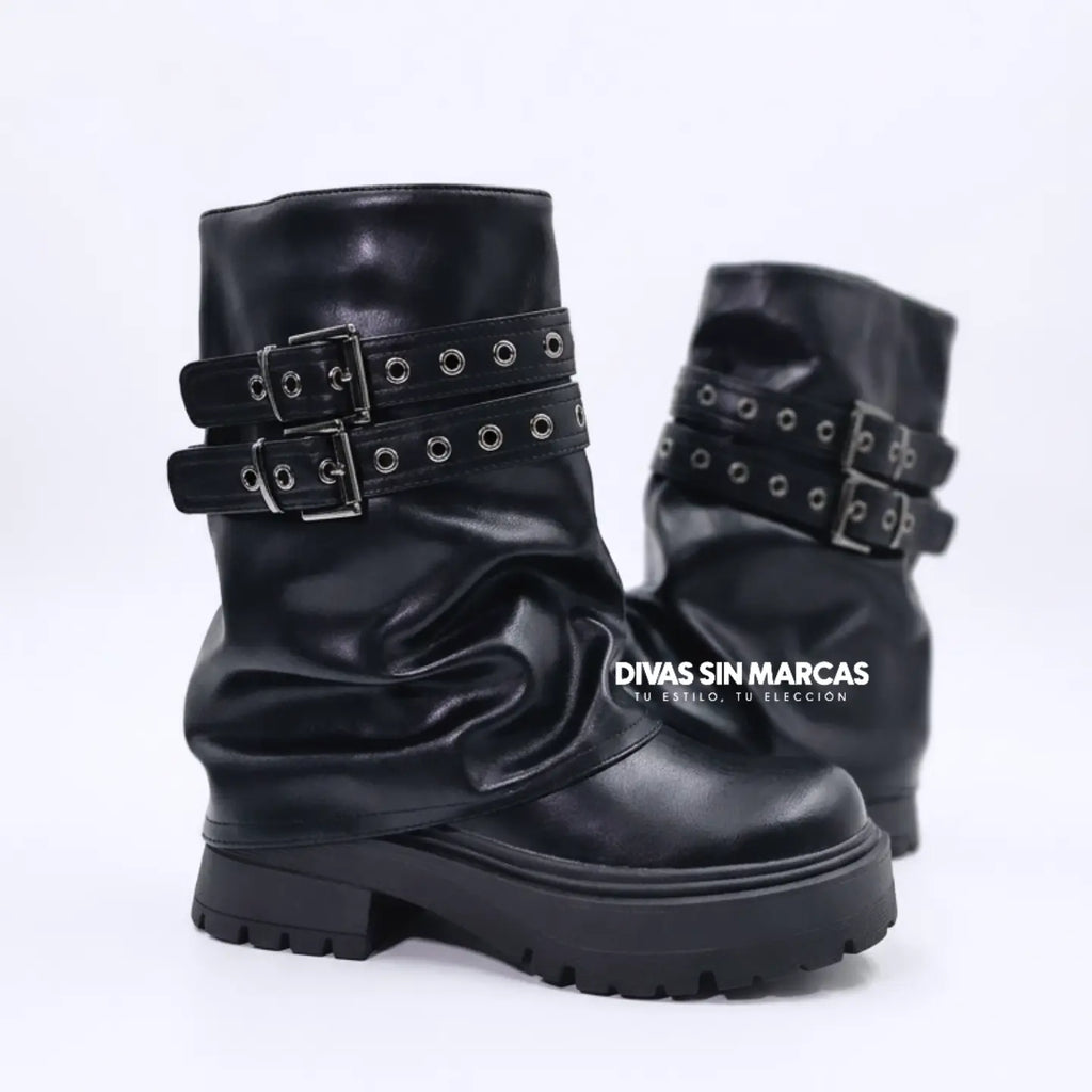 BOTÍN POLAINA HEBILLAS BLACK