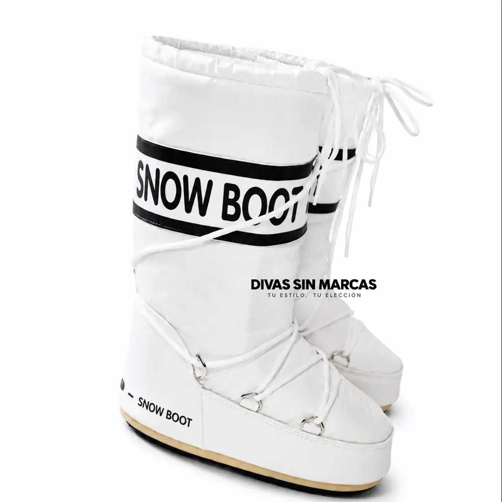 BOTA DE NIEVE MODA BLANCA