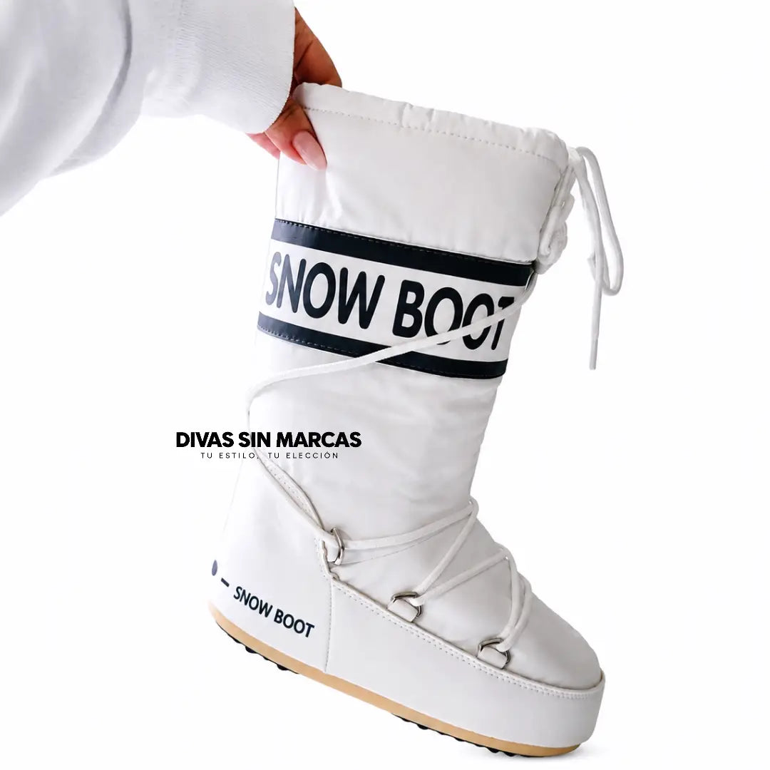 BOTA DE NIEVE MODA BLANCA