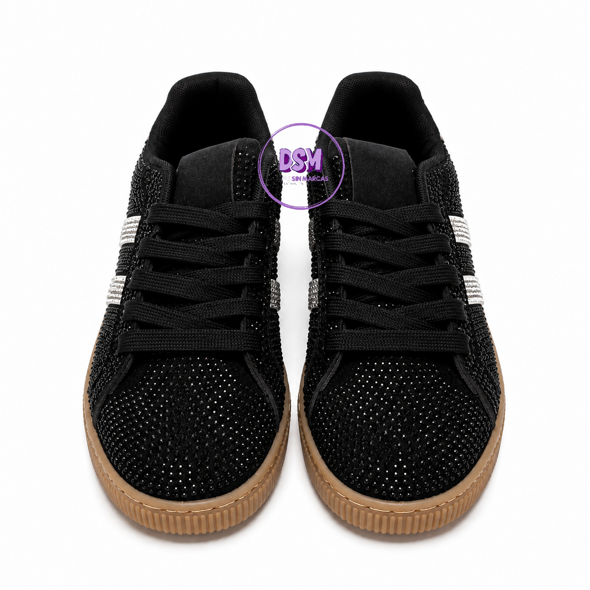 ZAPATILLA URBANA BRILLOS NEGRO